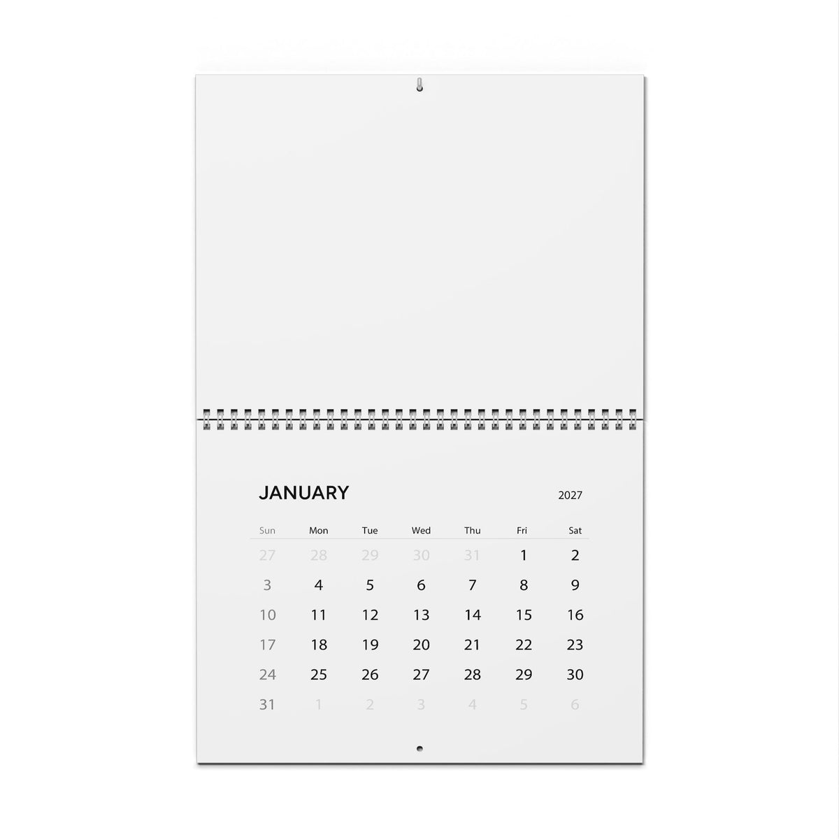 Minimal 2026 Wall Calendar | Modern Grid Monthly Planner