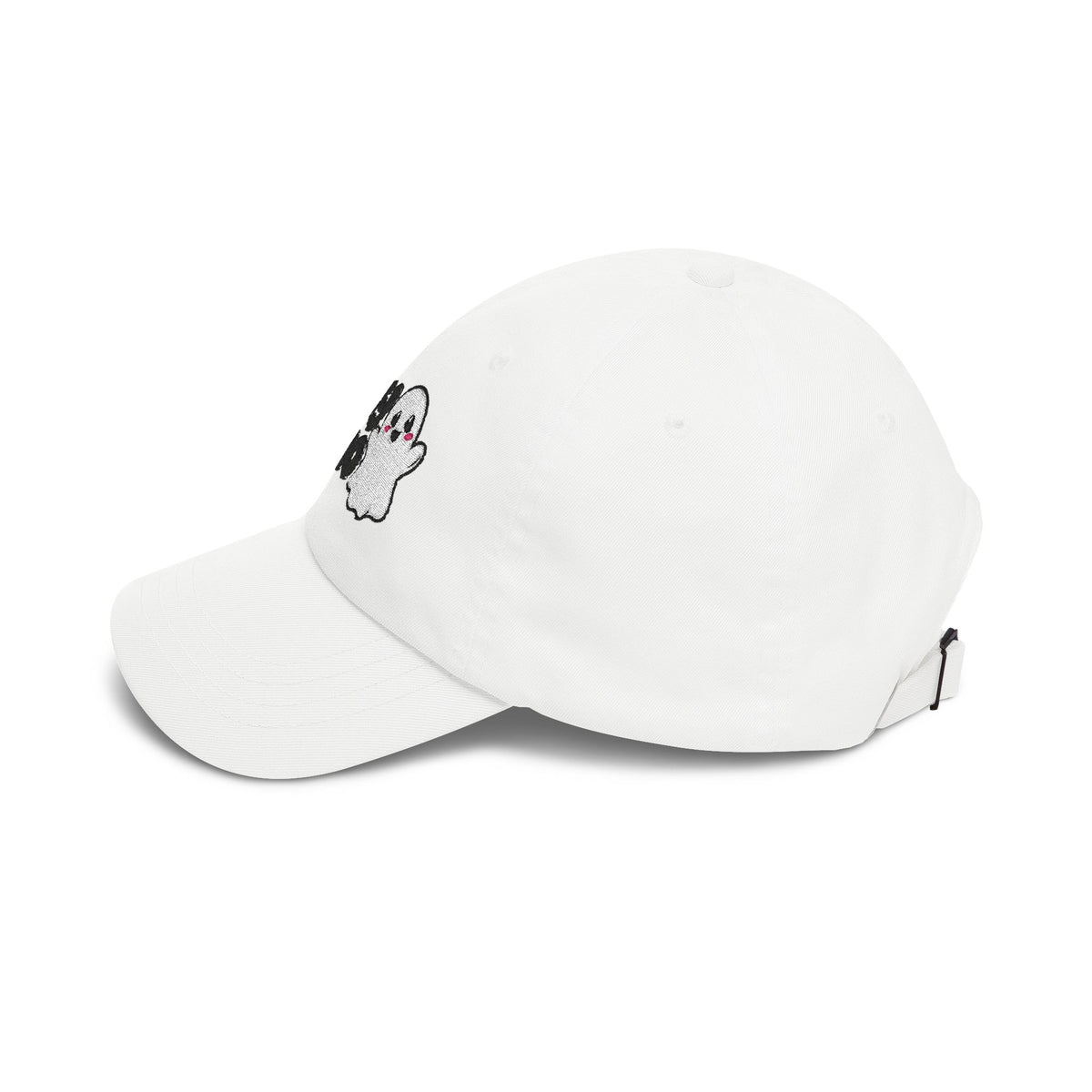 Hey Boo Ghost Dad Cap — Cute Halloween Embroidered Baseball Hat