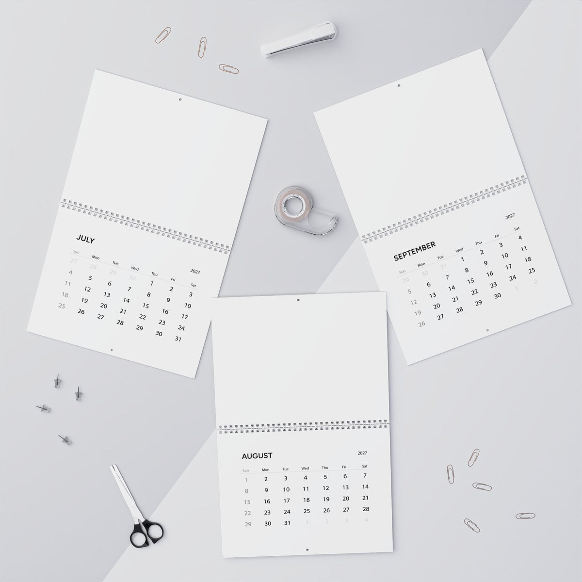 Minimal 2026 Wall Calendar | Modern Grid Monthly Planner