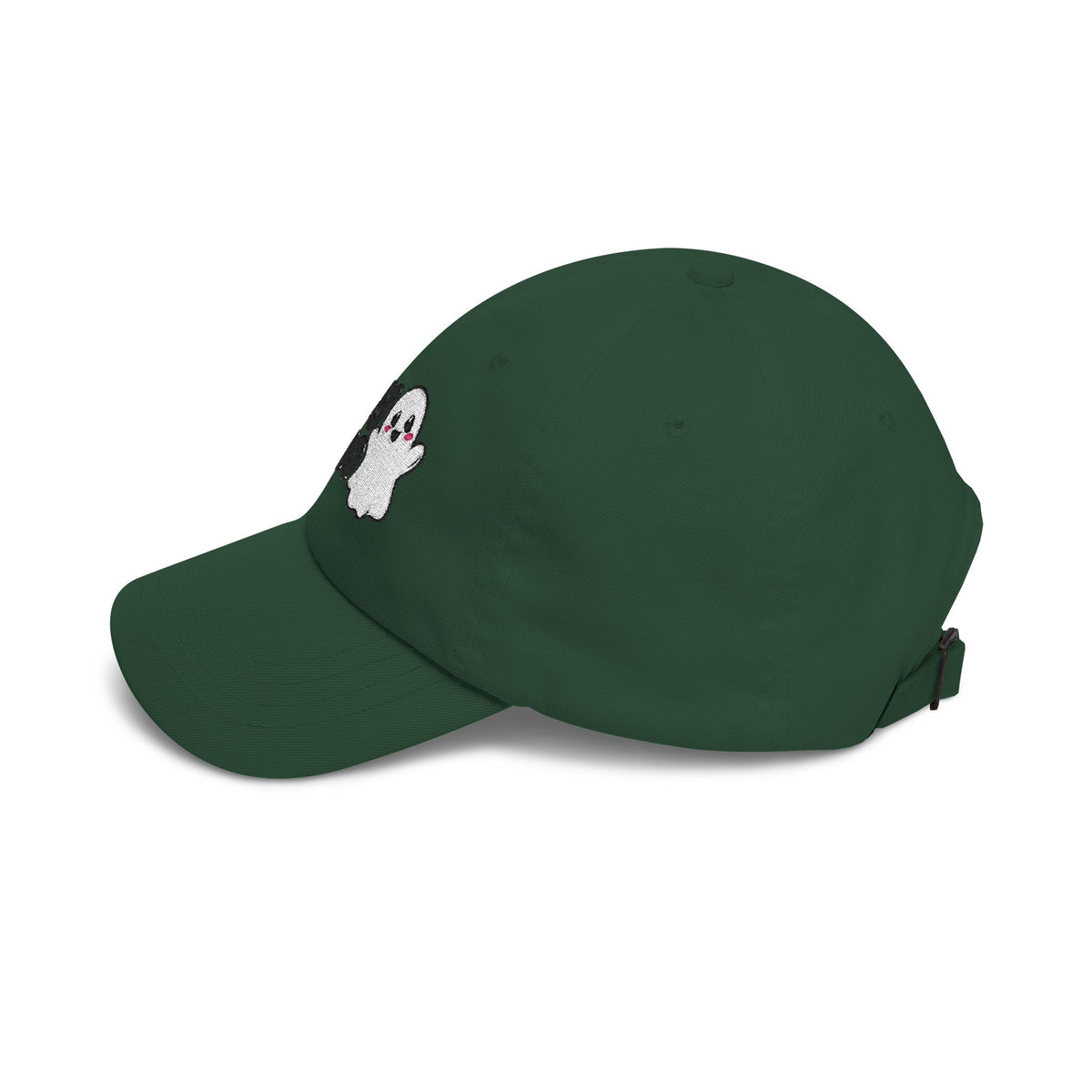 Hey Boo Ghost Dad Cap — Cute Halloween Embroidered Baseball Hat