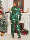 Christmas Reindeer Satin Pajama Set