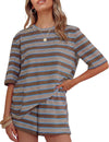 Striped Cotton Knit Lounge Set