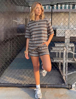Striped Cotton Knit Lounge Set