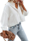Soft Cotton Cropped Button Down Shirt