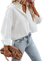 Soft Cotton Cropped Button Down Shirt