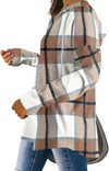 Bofell Plaid V Neck Hoodie