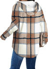 Bofell Plaid V Neck Hoodie