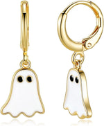 Spooky Ghost Hoop Earrings