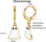 Spooky Ghost Hoop Earrings