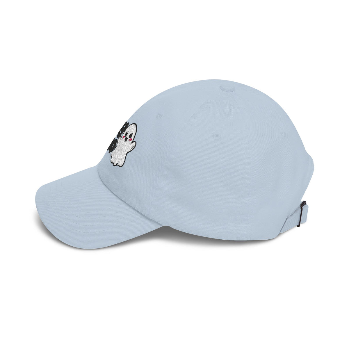 Hey Boo Ghost Dad Cap — Cute Halloween Embroidered Baseball Hat