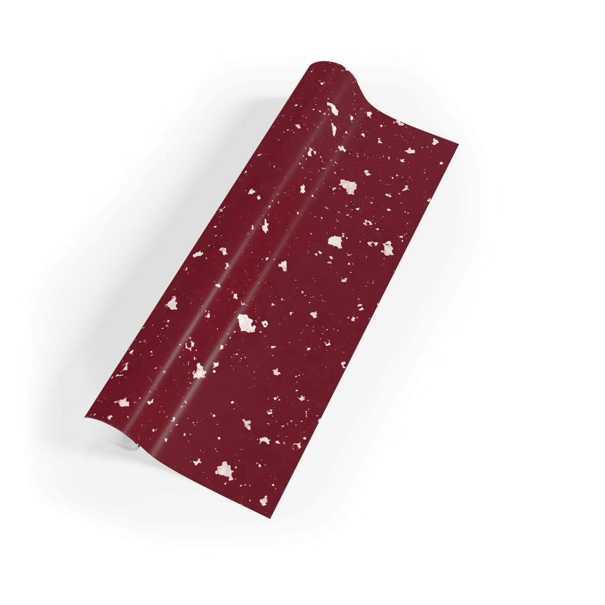 Gift Wrapping Paper Rolls, 1pc Burgundy white specs