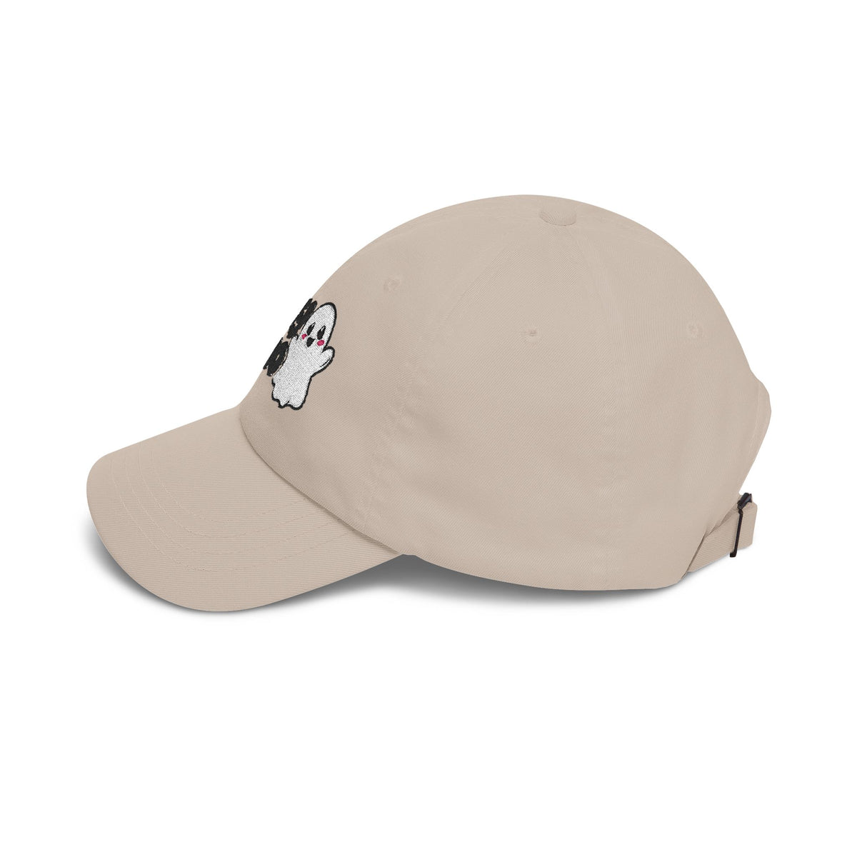 Hey Boo Ghost Dad Cap — Cute Halloween Embroidered Baseball Hat