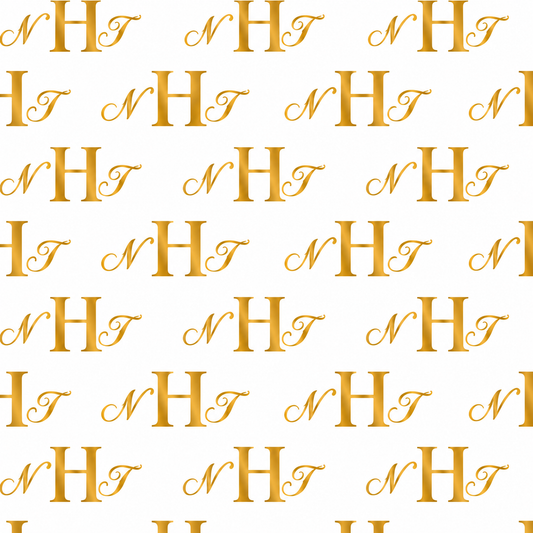 Customize Monogram Gift Wrap Paper - Gold Initial H Pattern