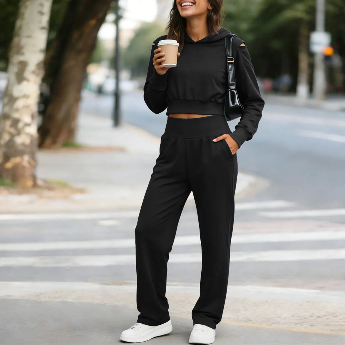 Women Two Piece Outfits Casual Sweatsuits Set Long Sleeve Hoodie Tracksuit 2026 Spring Summer Elegant Fashion Female Suits