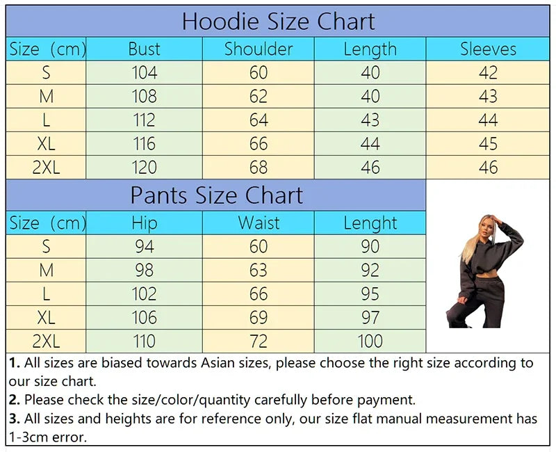 2025 Autumn Winter Women Sweatshirt Set Solid Color Casual Simple Hooded 2 Piece Outfit Set Fashion Gym Jogging  Woman Pant Sets