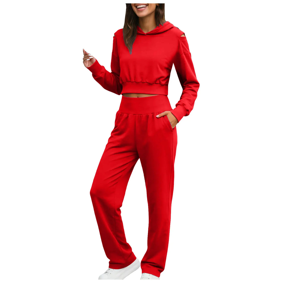 Women Two Piece Outfits Casual Sweatsuits Set Long Sleeve Hoodie Tracksuit 2026 Spring Summer Elegant Fashion Female Suits
