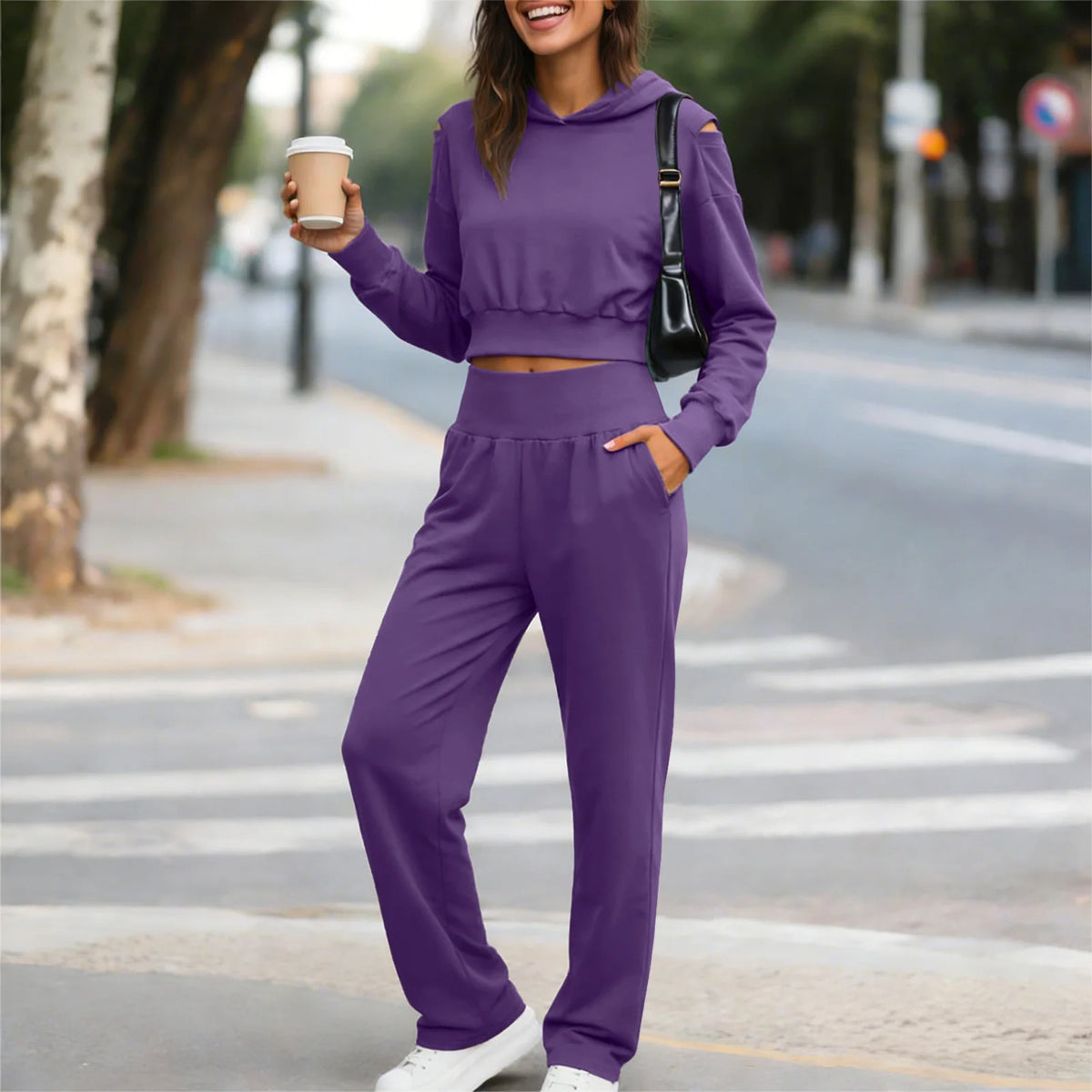 Women Two Piece Outfits Casual Sweatsuits Set Long Sleeve Hoodie Tracksuit 2026 Spring Summer Elegant Fashion Female Suits