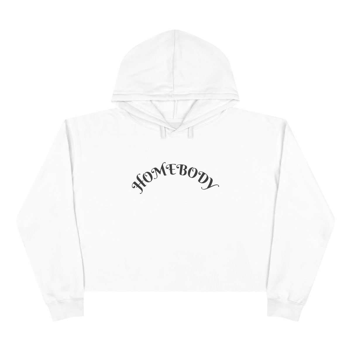 Homebody crop hoodie | Homebody text, cozy loungewear, minimalist chest script