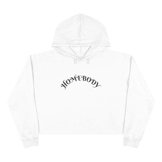 Homebody crop hoodie | Homebody text, cozy loungewear, minimalist chest script
