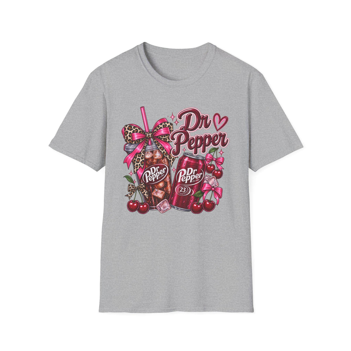 Dr Cherry Soda T-Shirt: Retro Can and Cup Graphic Tee
