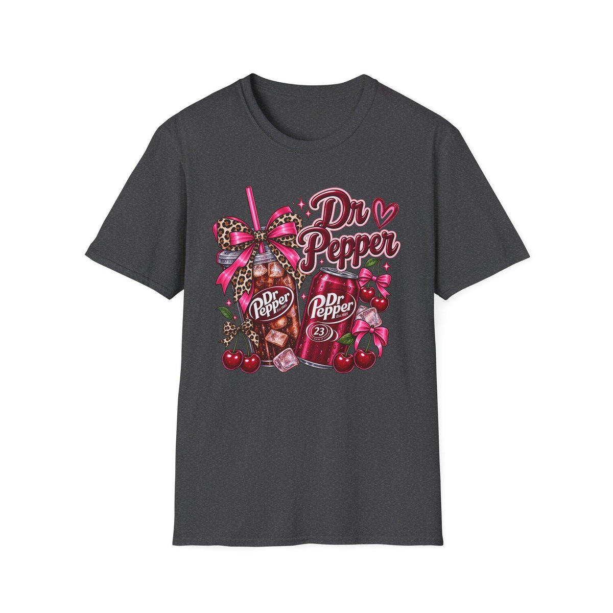 Dr Cherry Soda T-Shirt: Retro Can and Cup Graphic Tee