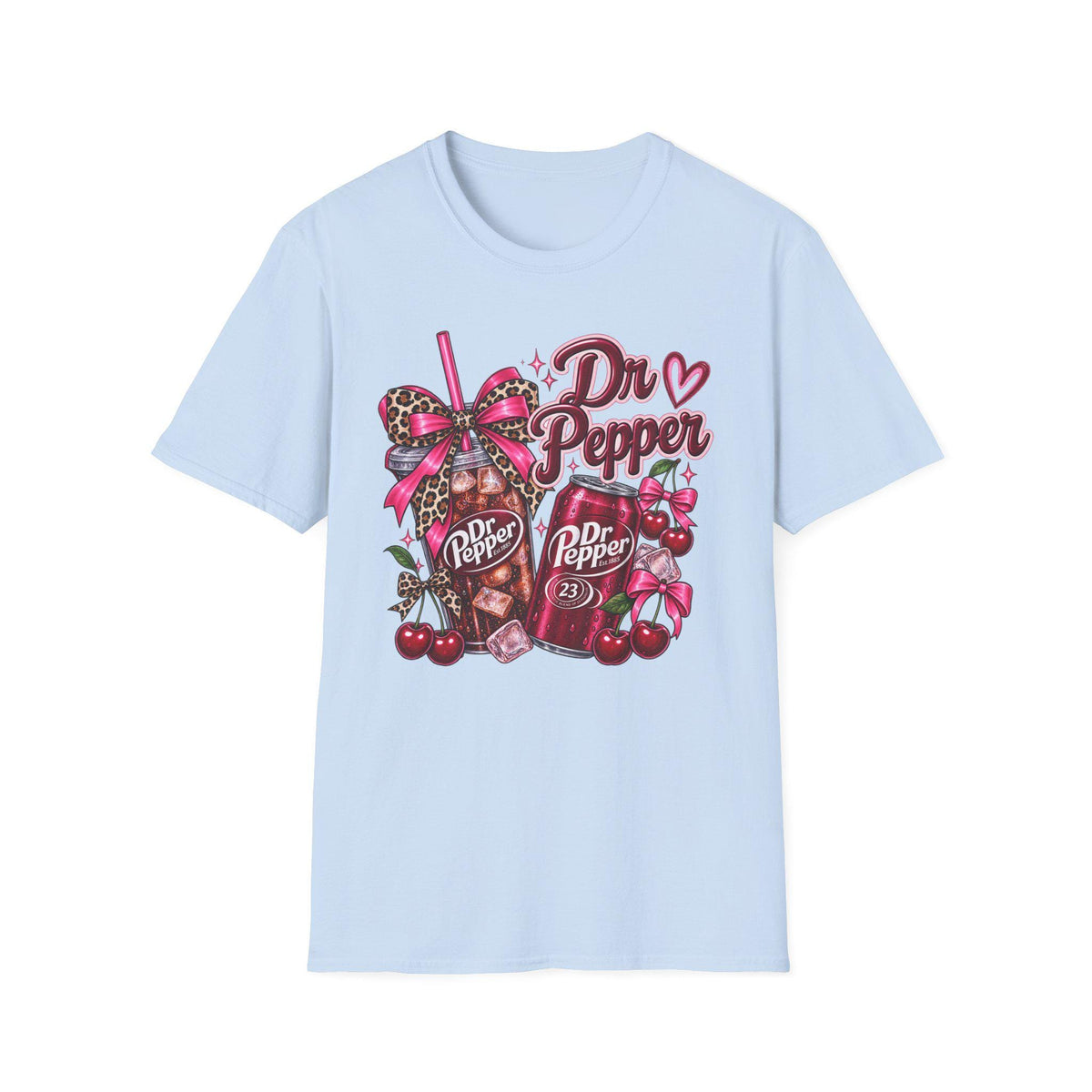 Dr Cherry Soda T-Shirt: Retro Can and Cup Graphic Tee