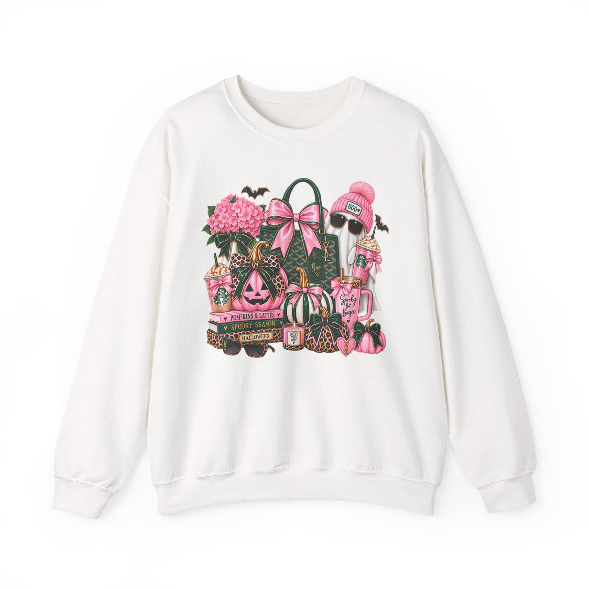 Pink & Green Spooky Season Crewneck Sweatshirt