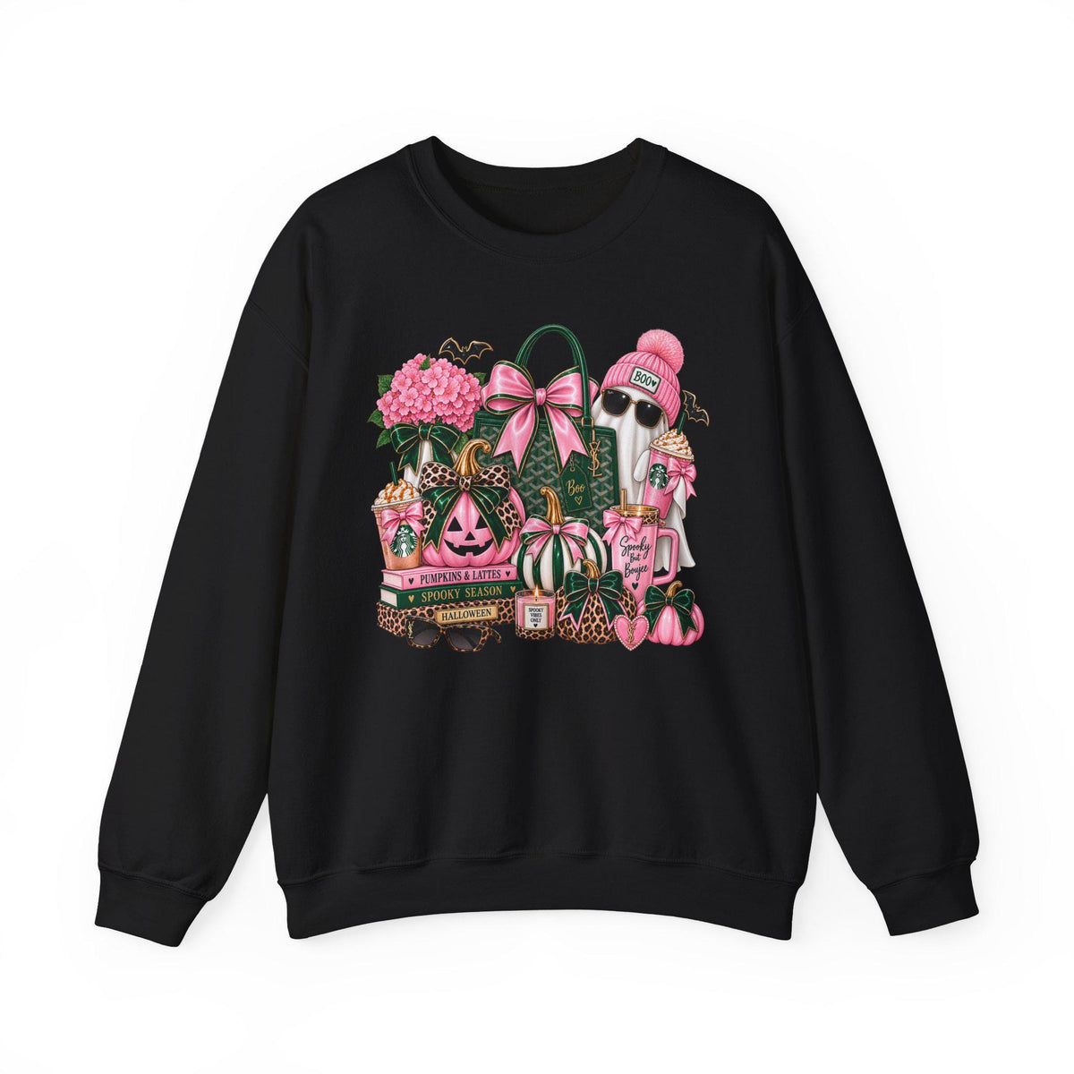 Pink & Green Spooky Season Crewneck Sweatshirt