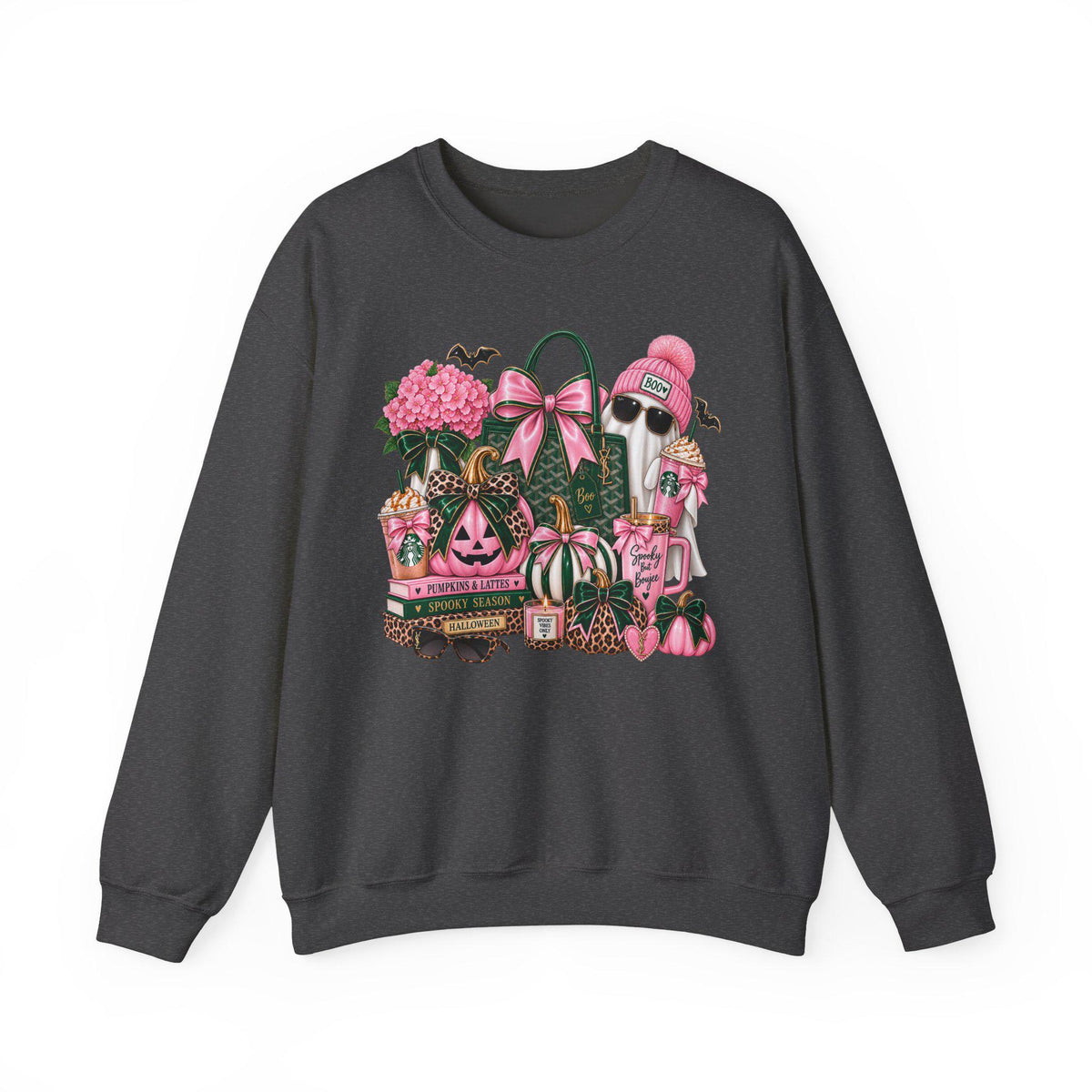 Pink & Green Spooky Season Crewneck Sweatshirt