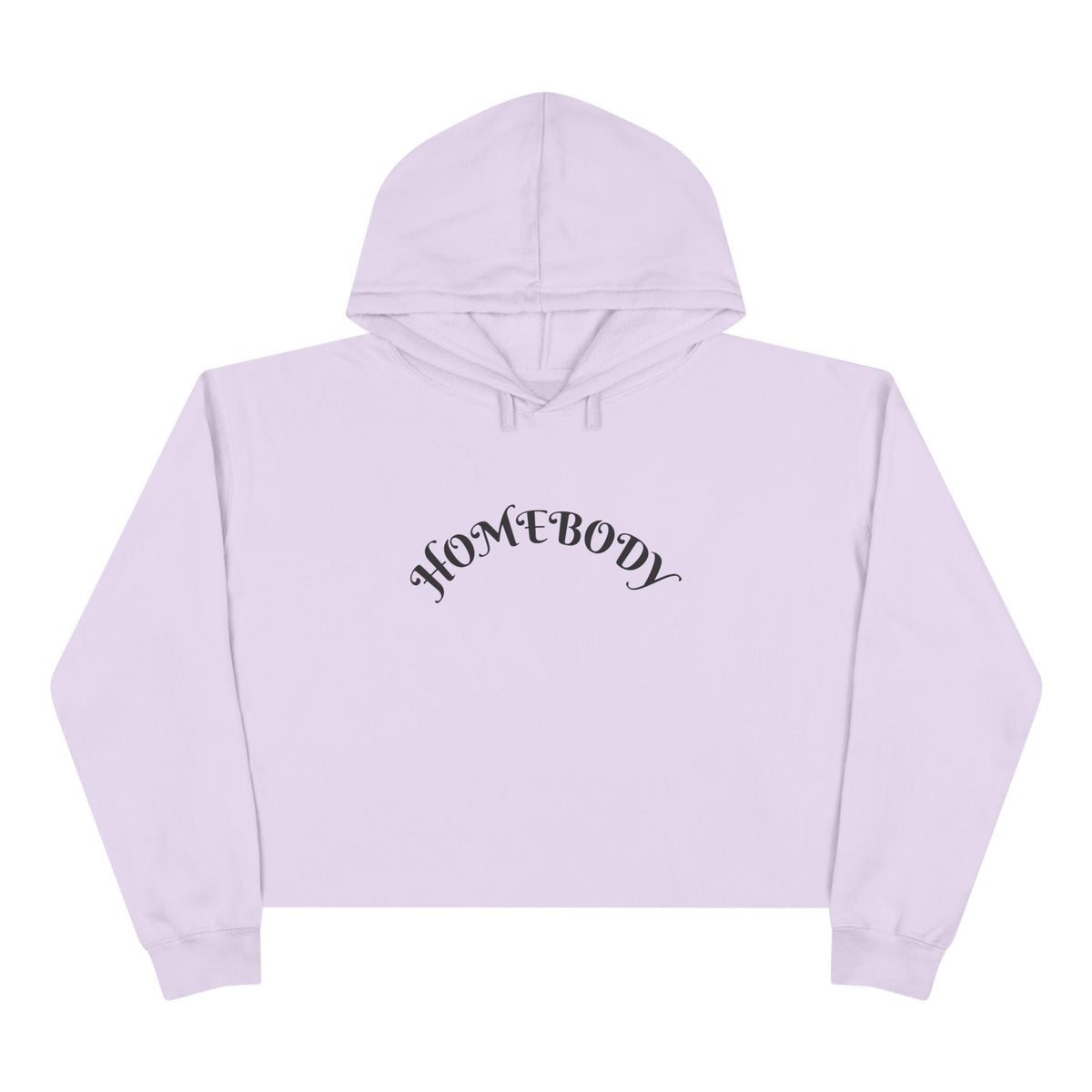 Homebody crop hoodie | Homebody text, cozy loungewear, minimalist chest script