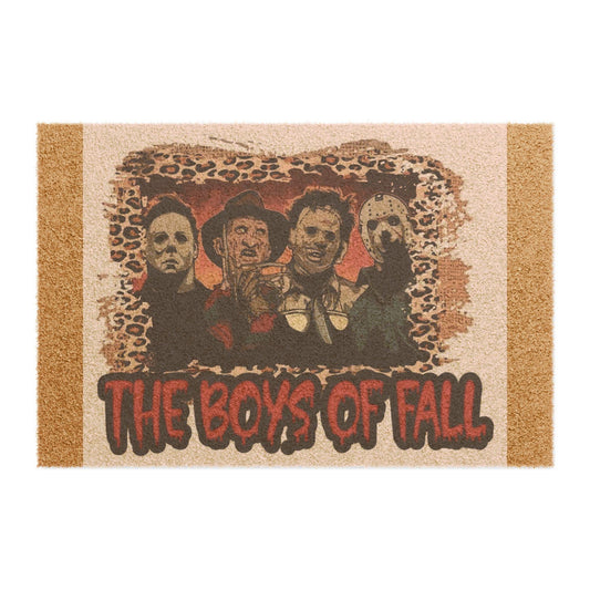 The Boys of Fall Doormat: Tufted Coir Coconut Fiber, Outdoor Welcome Mat