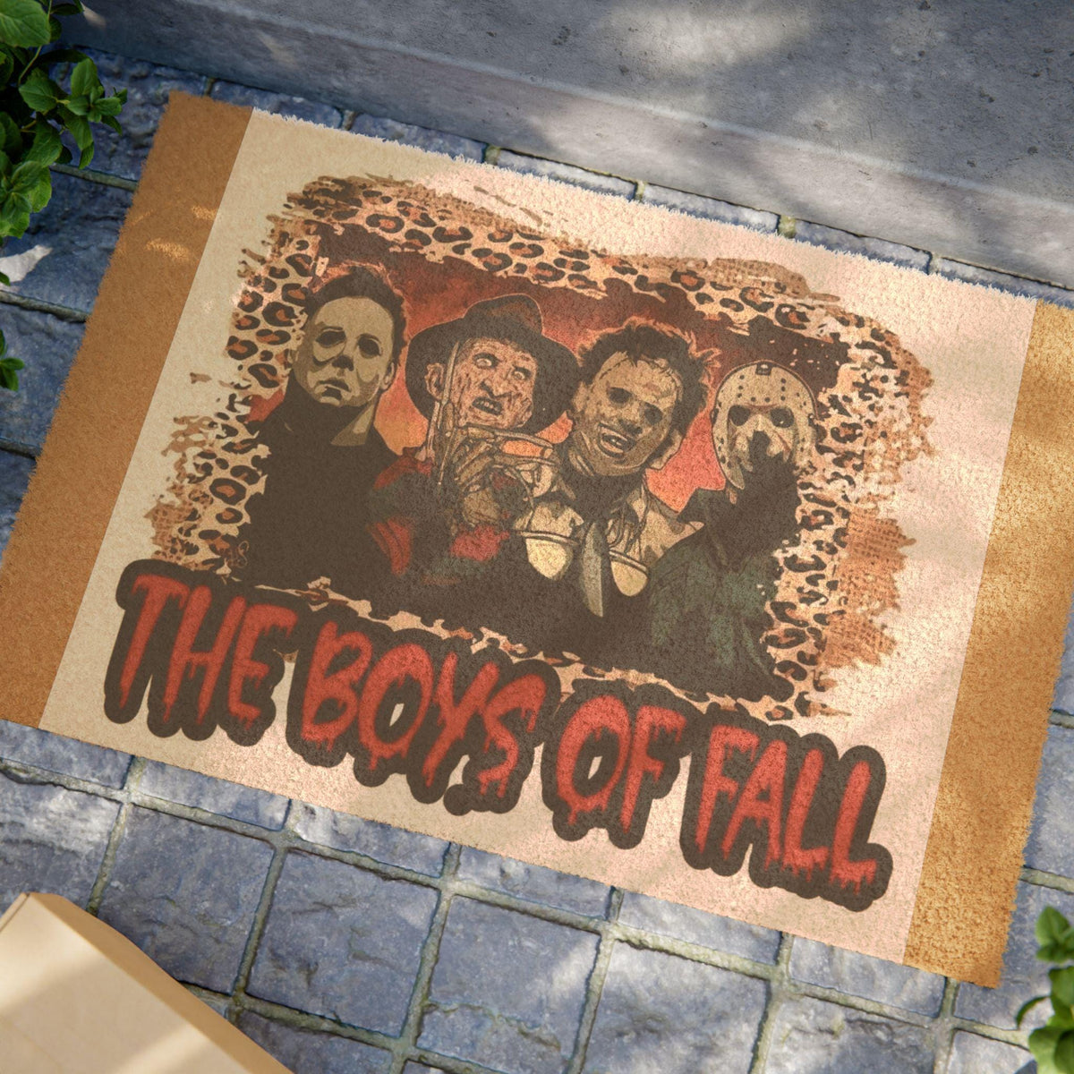 The Boys of Fall Doormat: Tufted Coir Coconut Fiber, Outdoor Welcome Mat