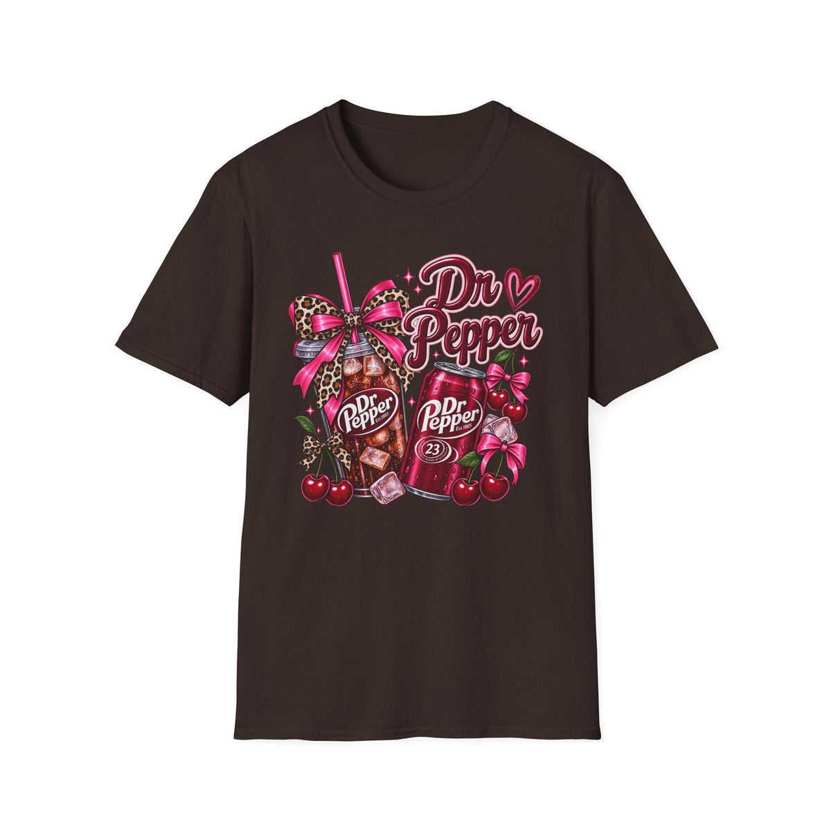 Dr Cherry Soda T-Shirt: Retro Can and Cup Graphic Tee