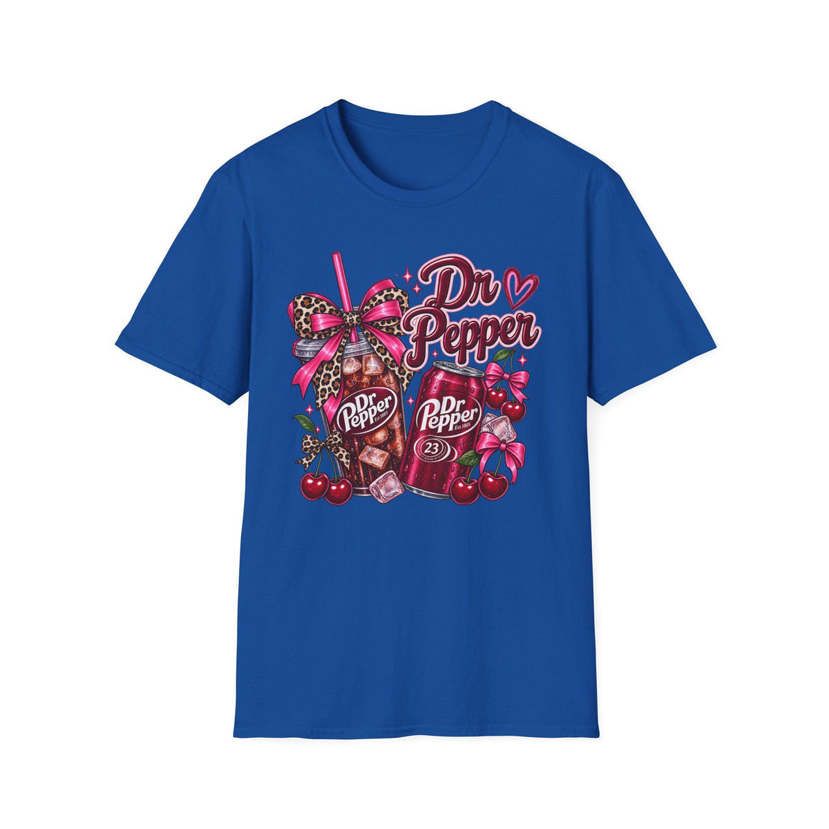 Dr Cherry Soda T-Shirt: Retro Can and Cup Graphic Tee