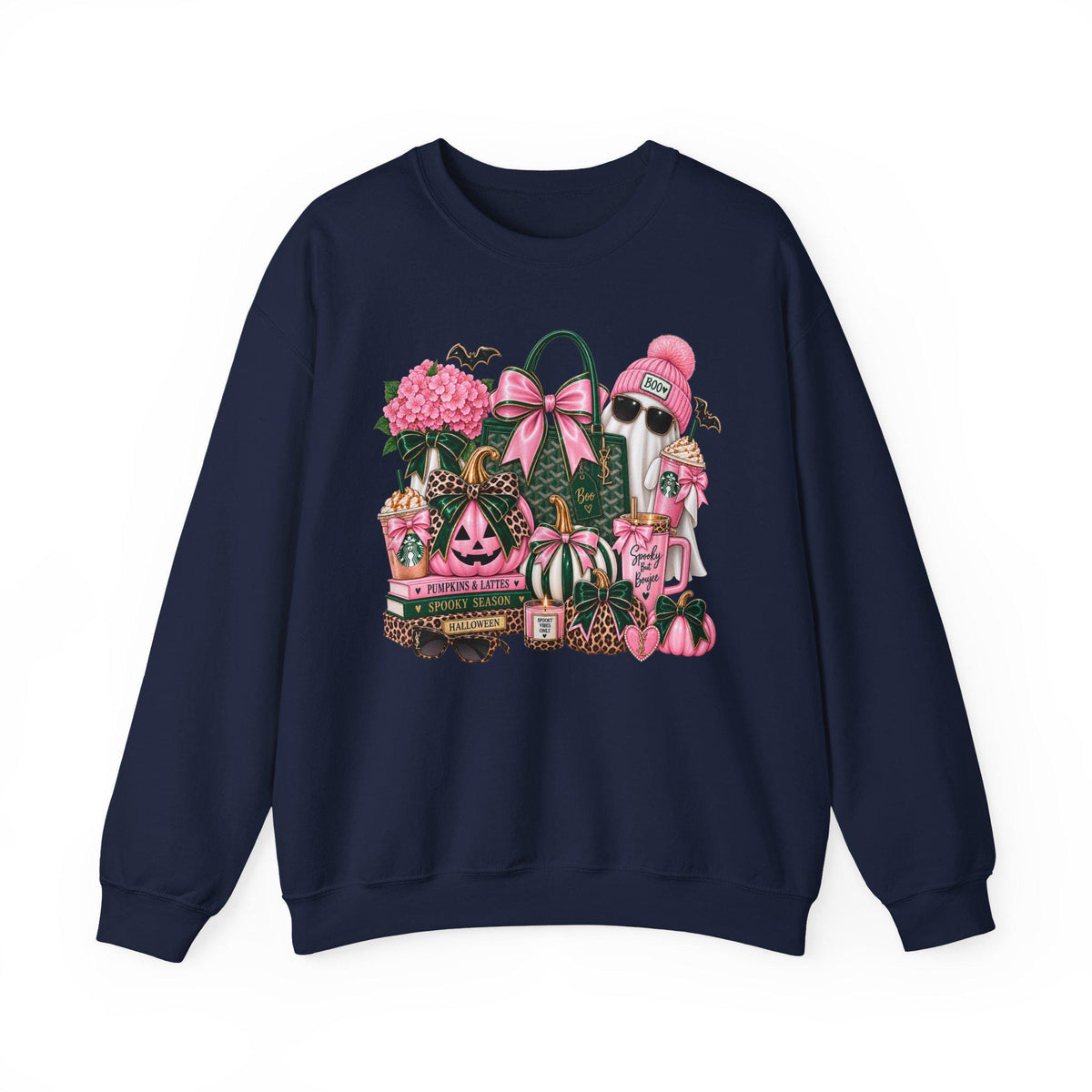 Pink & Green Spooky Season Crewneck Sweatshirt