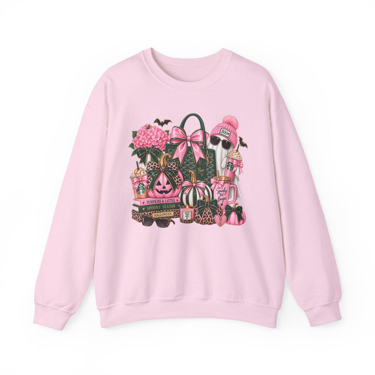 Pink & Green Spooky Season Crewneck Sweatshirt
