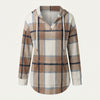 Bofell Plaid V Neck Hoodie