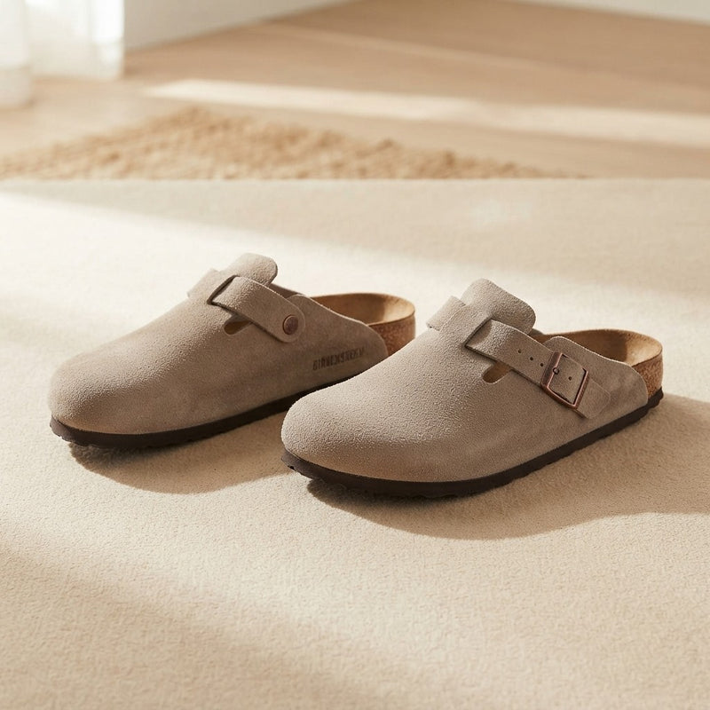 Genuine Suede Slip-On Clogs